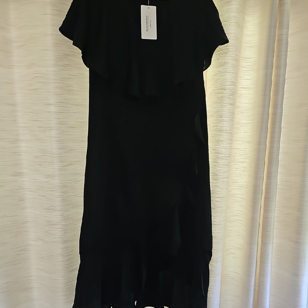 Elegant Black Ruffle Dress